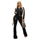 FEMALE CROPPED ZIPUP SET