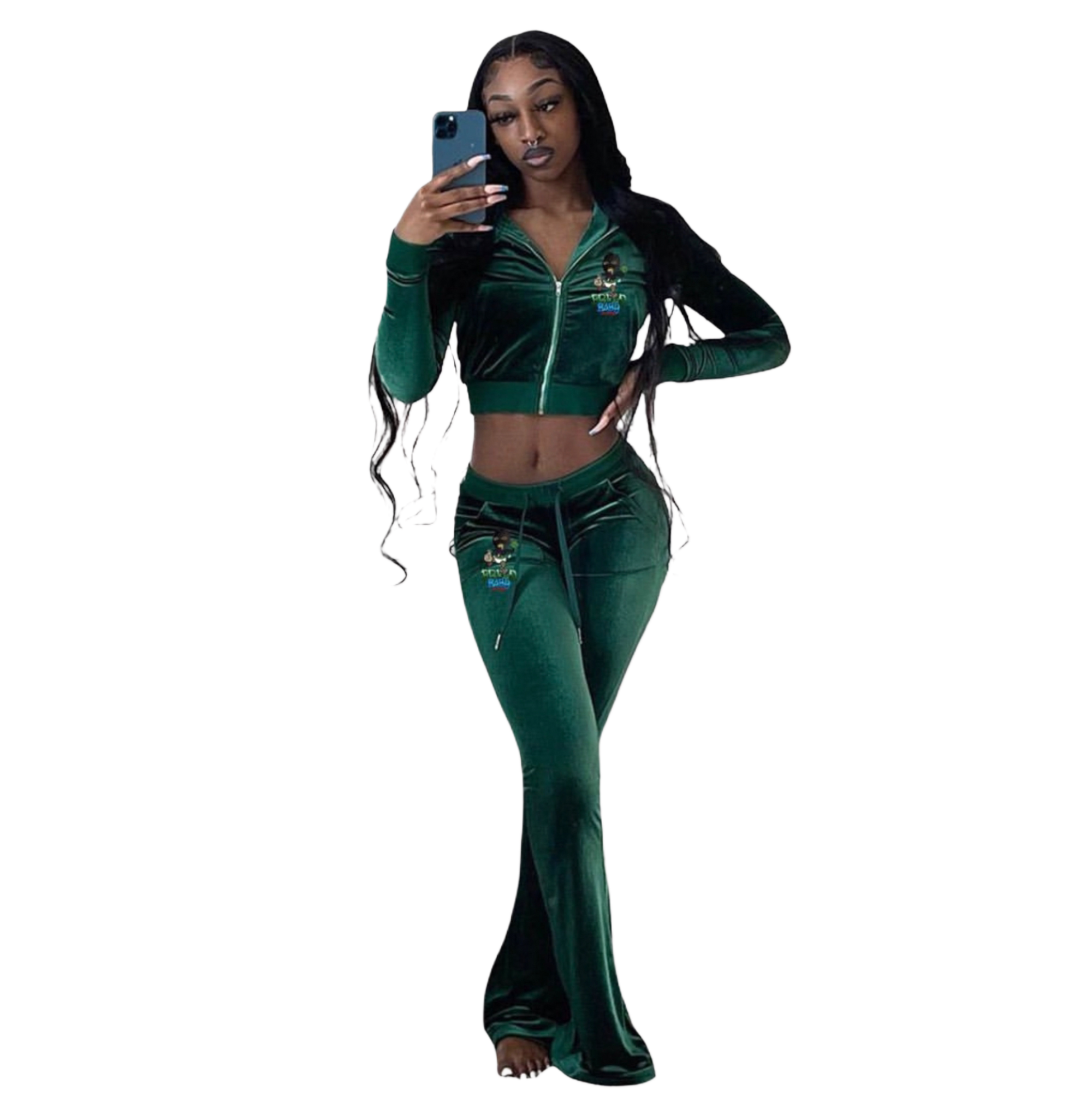 FEMALE CROPPED ZIPUP SET