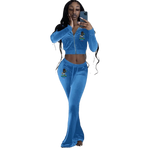 FEMALE CROPPED ZIPUP SET