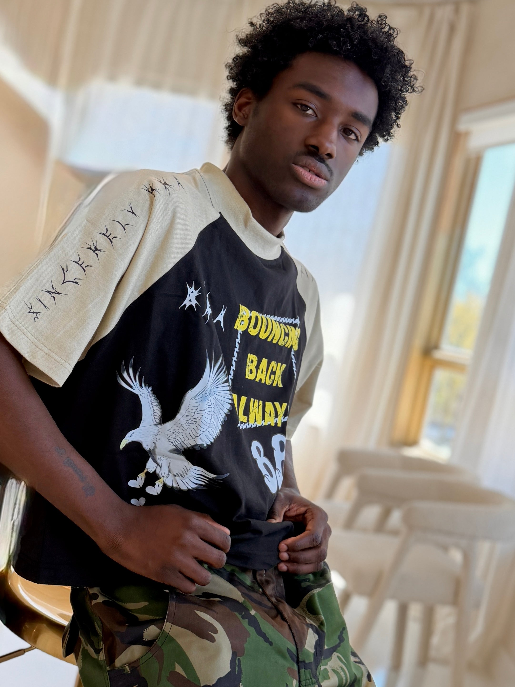 BBA two toned boxy tee