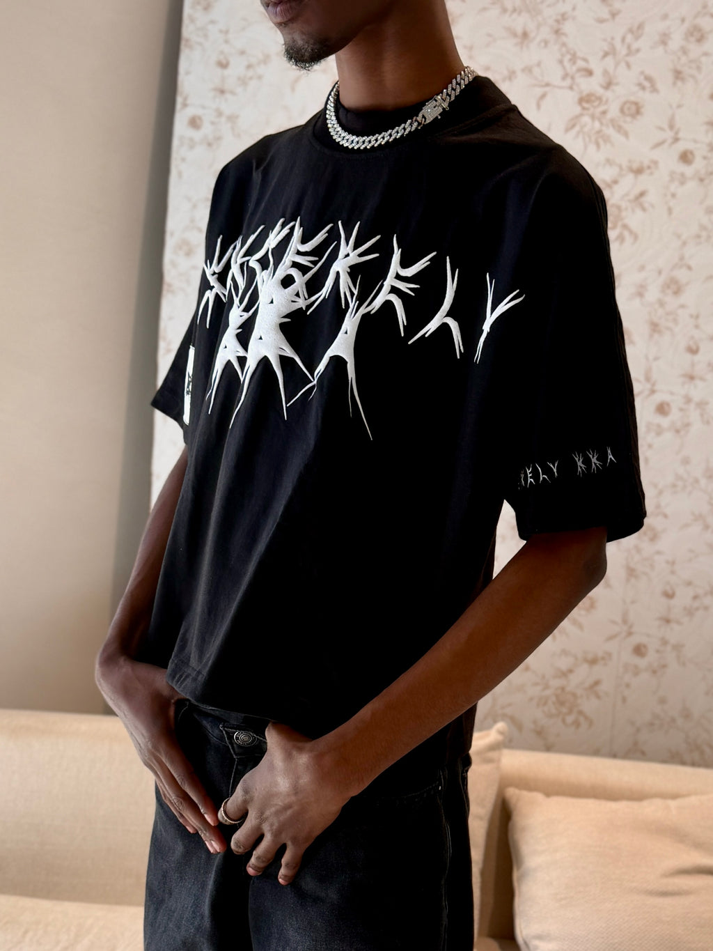 Spiky sincerely BBA Black Boxy Tee