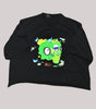 BBA Cropped Skull Puppy Tshirt Black - SINCERELY BBA