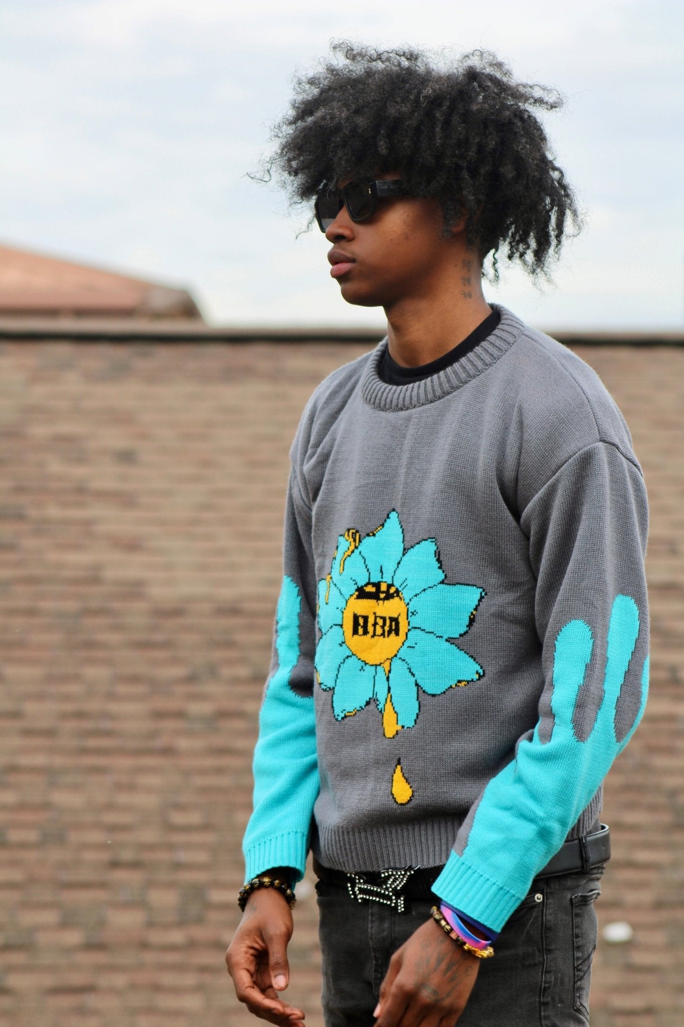 BBA Knitted Sunflower sweater - SINCERELY BBA